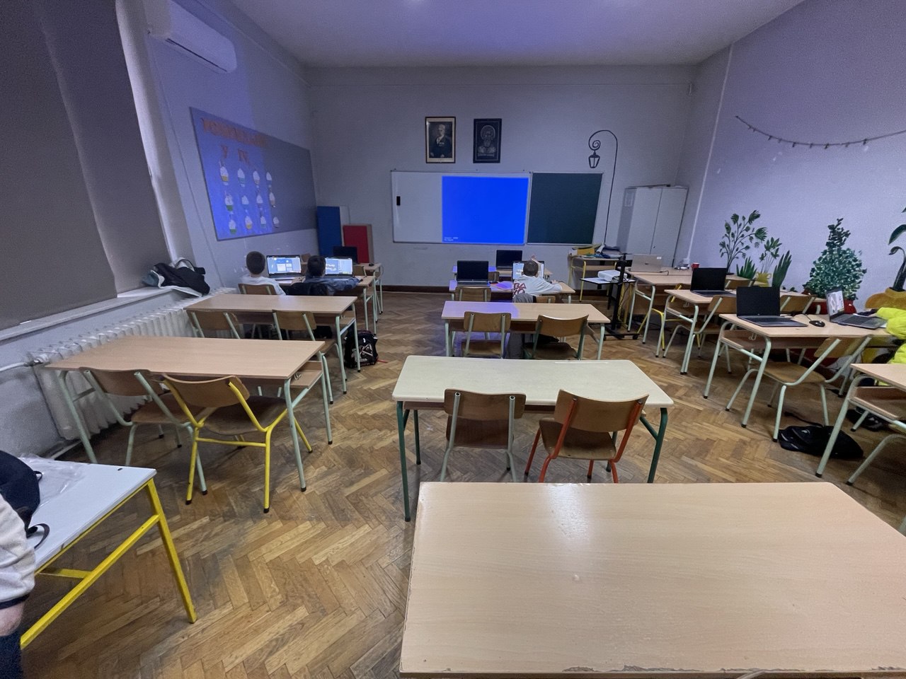 The classroom of SIT Prograaming School in Svetozar Marković school