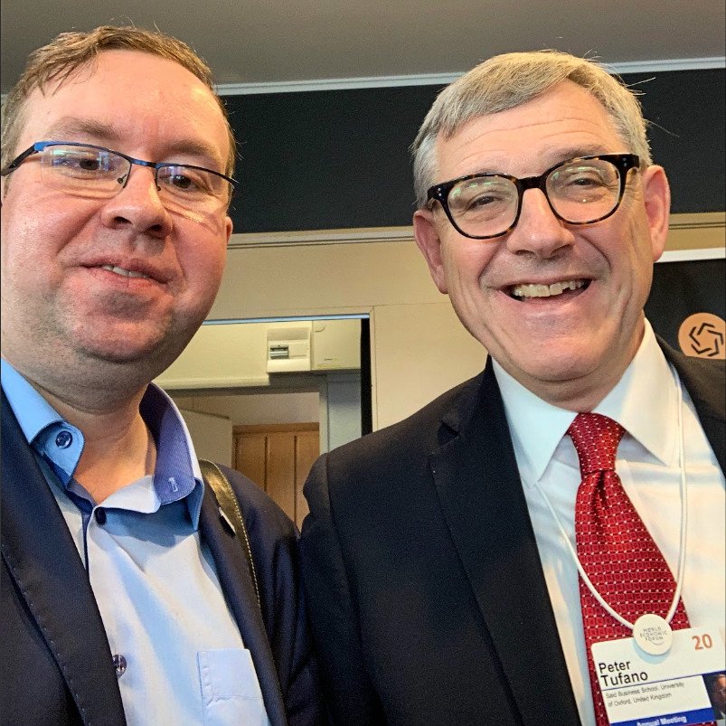 Sergey Shedov with Peter Tufano, Dean of Saïd Business School — someone who has spent his entire career advancing education as a social mission.